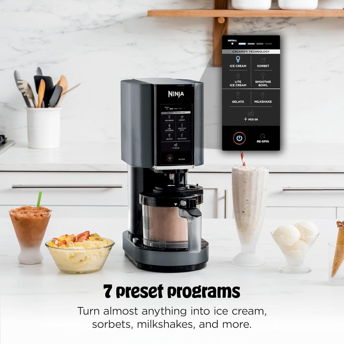 7-in-1 Frozen Dessert Maker — Ice Cream, Gelato & Sorbet in use